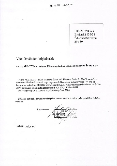 ARROW International ČR a.s.